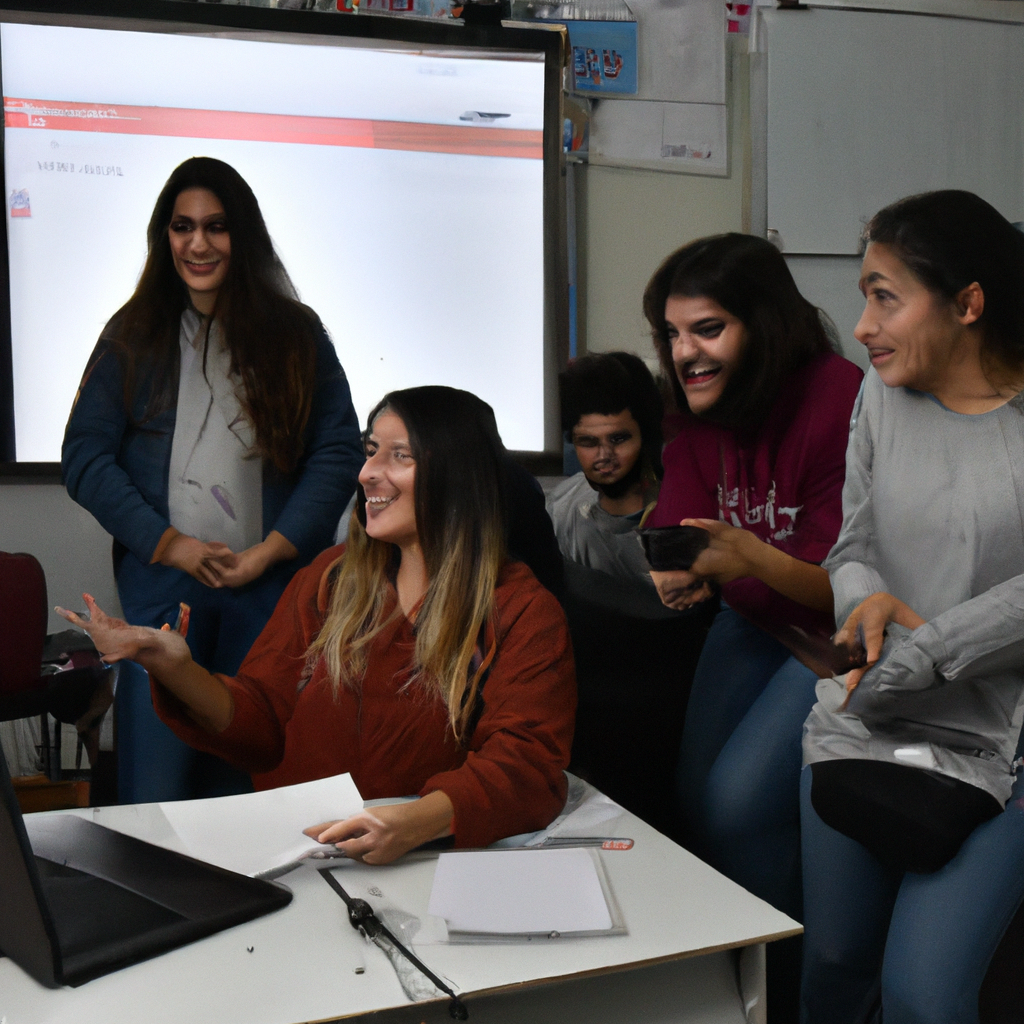 Equipo docente de periodismo en aula